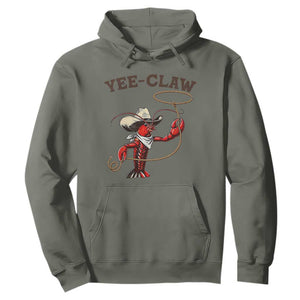 Yee Claw Hoodie Funny Crawfish Cajun Seafood Festival TS12 Military Green Print Your Wear