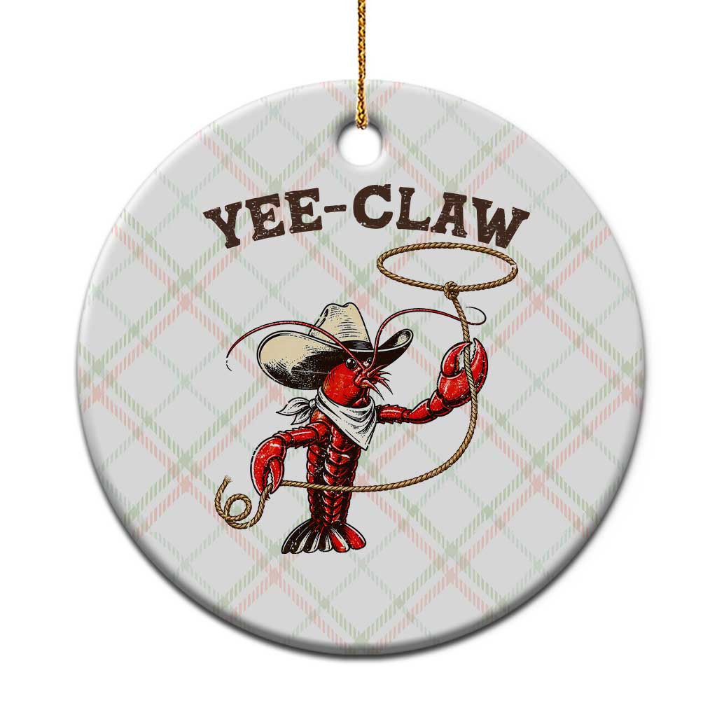 Yee Claw Ceramic Ornament Funny Crawfish Cajun Seafood Festival TS12 1pc Christmas Plaid Print Your Wear