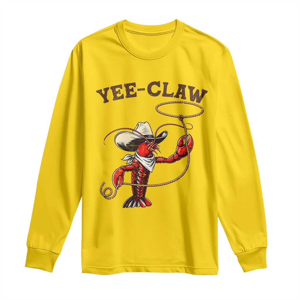 Yee Claw Long Sleeve Shirt Funny Crawfish Cajun Seafood Festival TS12 Daisy Print Your Wear