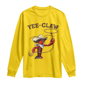 Yee Claw Long Sleeve Shirt Funny Crawfish Cajun Seafood Festival TS12 Daisy Print Your Wear
