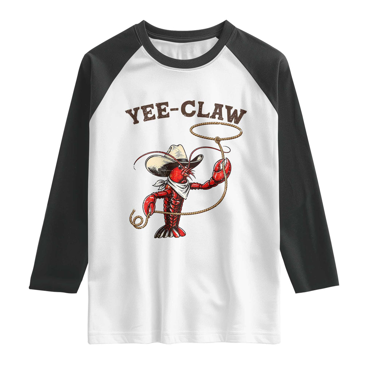 Yee Claw Raglan Shirt Funny Crawfish Cajun Seafood Festival TS12 White Black Print Your Wear