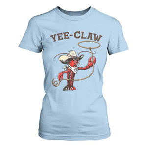Yee Claw T Shirt For Women Funny Crawfish Cajun Seafood Festival TS12 Light Blue Print Your Wear