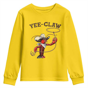 Yee Claw Youth Sweatshirt Funny Crawfish Cajun Seafood Festival TS12 Daisy Print Your Wear