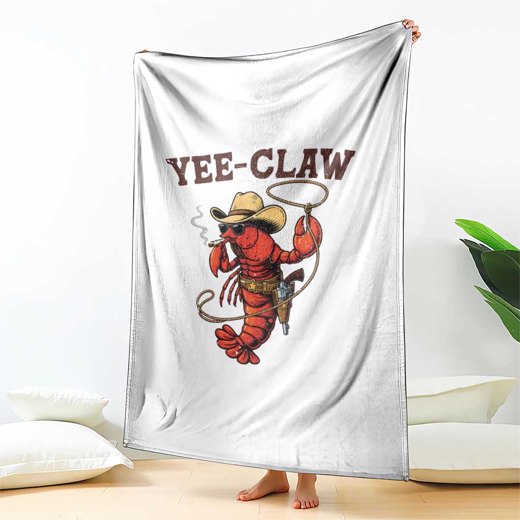 Yee Claw Southern Crawfish Throw Blanket Funny Seafood Party Graphic TS12 Print Your Wear