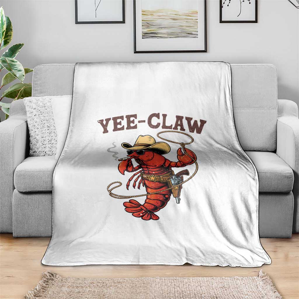 Yee Claw Southern Crawfish Throw Blanket Funny Seafood Party Graphic TS12 Print Your Wear