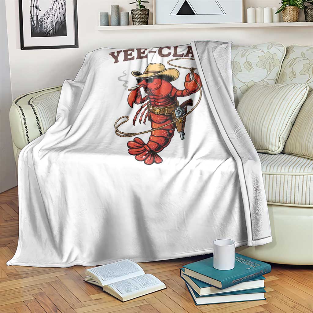 Yee Claw Southern Crawfish Throw Blanket Funny Seafood Party Graphic TS12 Print Your Wear