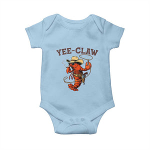 Yee Claw Southern Crawfish Baby Onesie Funny Seafood Party Graphic TS12 Light Blue Print Your Wear