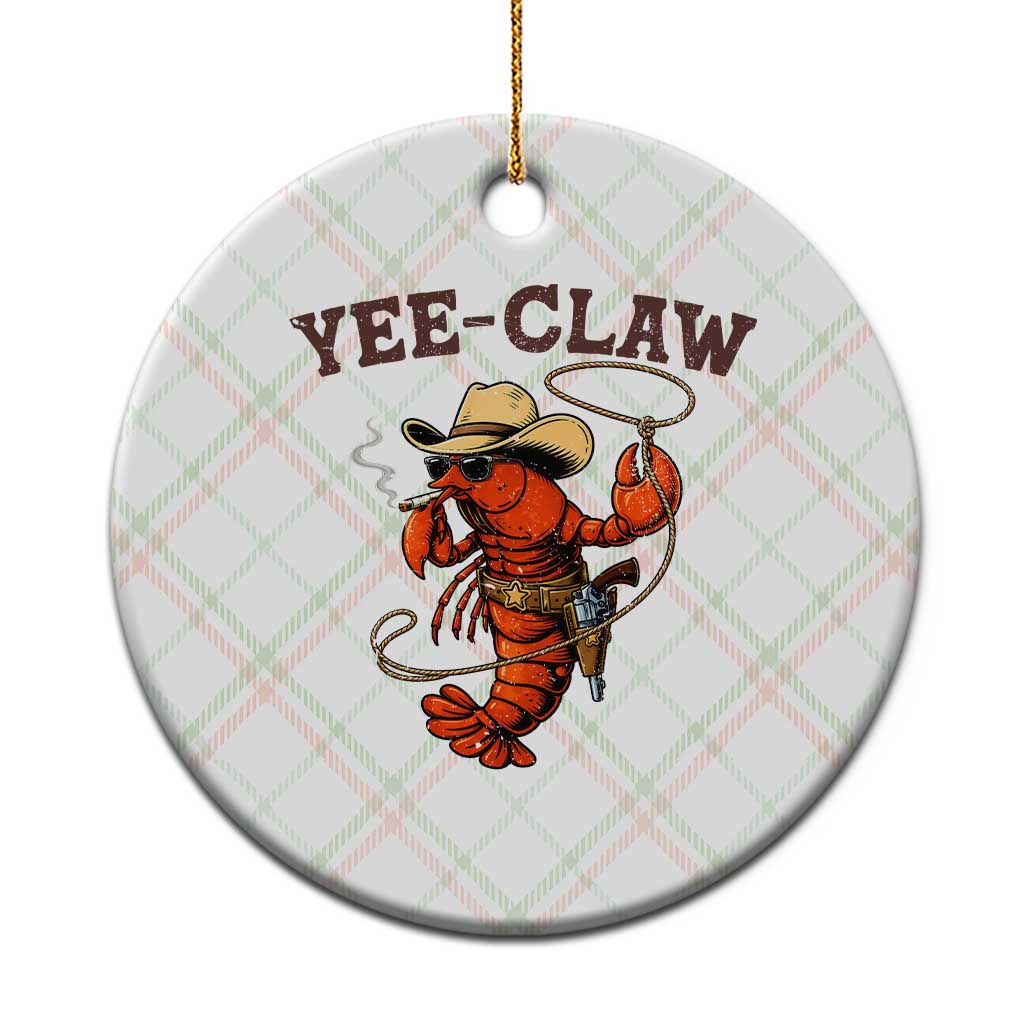 Yee Claw Southern Crawfish Ceramic Ornament Funny Seafood Party Graphic TS12 1pc Christmas Plaid Print Your Wear