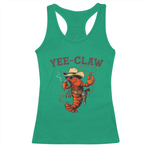 Yee Claw Southern Crawfish Racerback Tank Top Funny Seafood Party Graphic TS12 Irish Green Print Your Wear