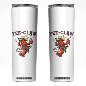 Yee Claw Southern Crawfish Skinny Tumbler Funny Seafood Party Graphic TS12 White Print Your Wear