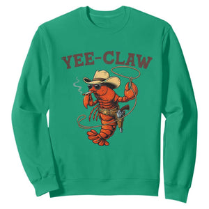 Yee Claw Southern Crawfish Sweatshirt Funny Seafood Party Graphic TS12 Irish Green Print Your Wear