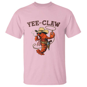 Yee Claw Southern Crawfish T Shirt Funny Seafood Party Graphic TS12 Light Pink Print Your Wear