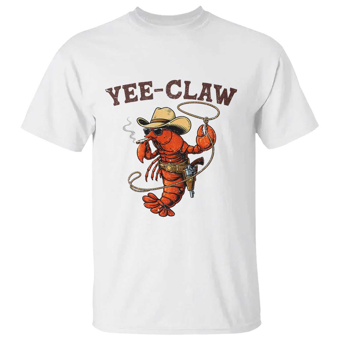 Yee Claw Southern Crawfish T Shirt Funny Seafood Party Graphic TS12 White Print Your Wear