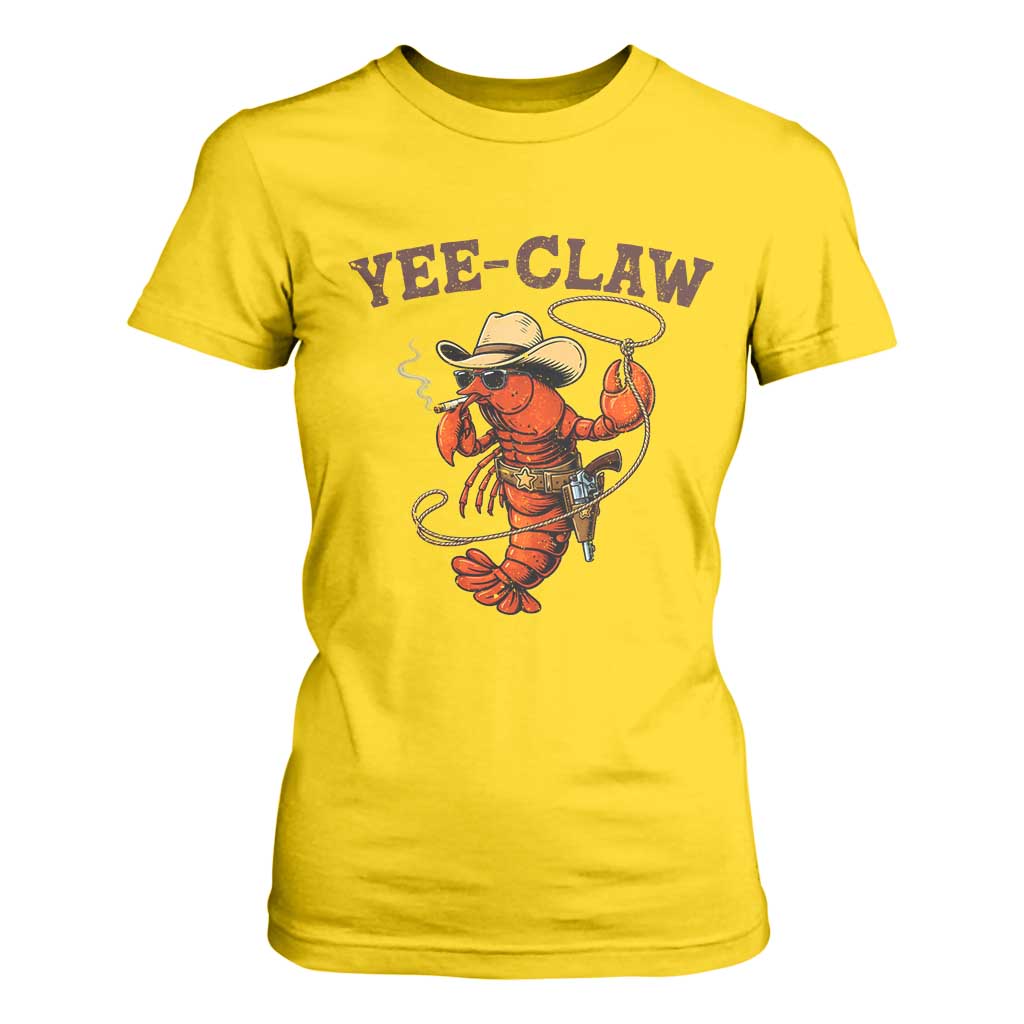 Yee Claw Southern Crawfish T Shirt For Women Funny Seafood Party Graphic TS12 Daisy Print Your Wear