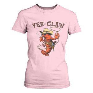 Yee Claw Southern Crawfish T Shirt For Women Funny Seafood Party Graphic TS12 Light Pink Print Your Wear