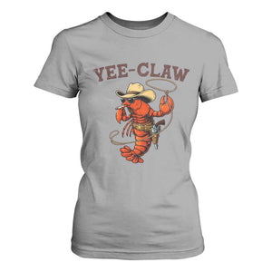 Yee Claw Southern Crawfish T Shirt For Women Funny Seafood Party Graphic TS12 Sport Gray Print Your Wear