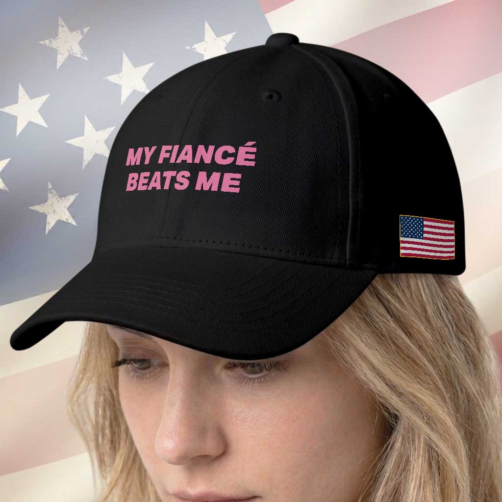 Funny Engagement Gift Baseball Cap My Fiancee Beats Me TS12 Print Your Wear