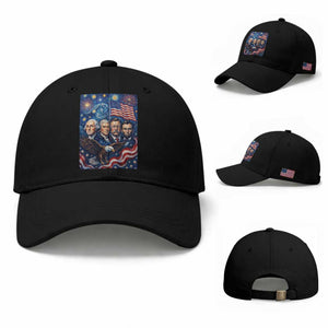 USA Presidents Mount Rushmore Baseball Cap Starry Night Inspired Art