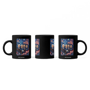 USA Presidents Mount Rushmore Coffee Mug Starry Night Inspired Art