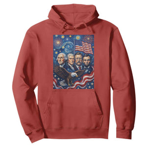 USA Presidents Mount Rushmore Hoodie Starry Night Inspired Art