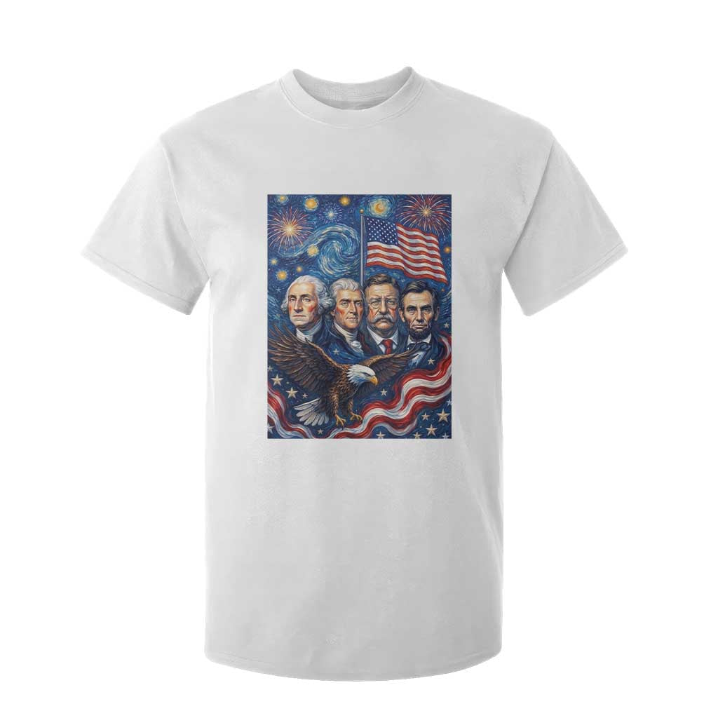 USA Presidents Mount Rushmore T Shirt For Kid Starry Night Inspired Art