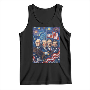 USA Presidents Mount Rushmore Tank Top Starry Night Inspired Art