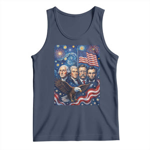 USA Presidents Mount Rushmore Tank Top Starry Night Inspired Art