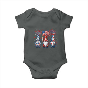 Red White Blue Gnomes Fireworks Baby Onesie Patriotic 4th Of July