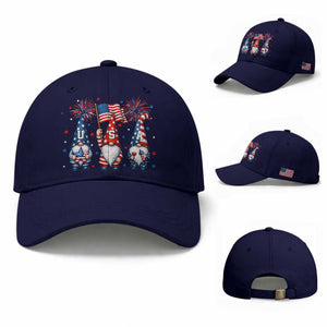 Red White Blue Gnomes Fireworks Baseball Cap Patriotic 4th Of July
