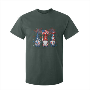 Red White Blue Gnomes Fireworks T Shirt For Kid Patriotic 4th Of July