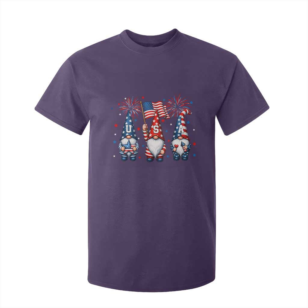 Red White Blue Gnomes Fireworks T Shirt For Kid Patriotic 4th Of July