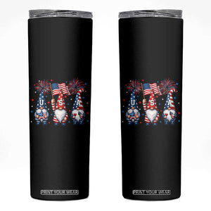 Red White Blue Gnomes Fireworks Skinny Tumbler Patriotic 4th Of July