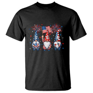 Red White Blue Gnomes Fireworks T Shirt Patriotic 4th Of July