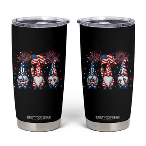 Red White Blue Gnomes Fireworks Tumbler Cup Patriotic 4th Of July