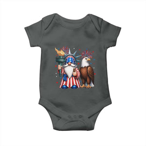 Funny Statue Of Liberty Gnome Baby Onesie Patriotic 4th Of July