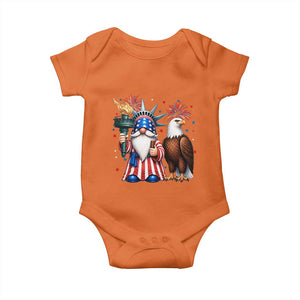 Funny Statue Of Liberty Gnome Baby Onesie Patriotic 4th Of July