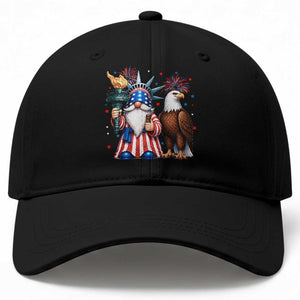 Funny Statue Of Liberty Gnome Baseball Cap Patriotic 4th Of July