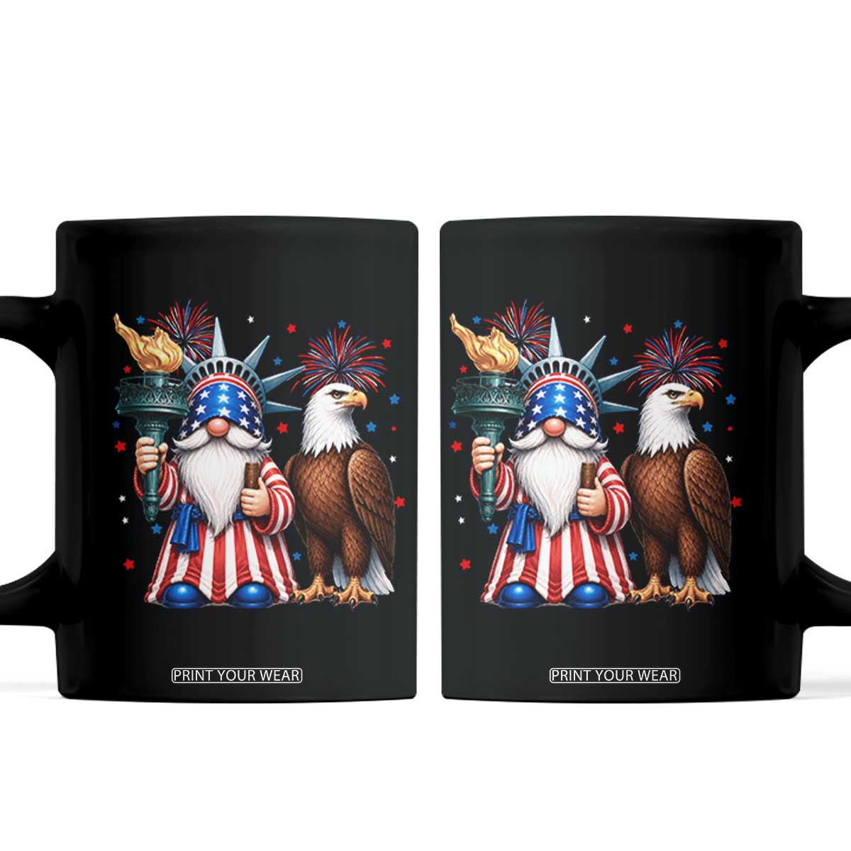 Funny Statue Of Liberty Gnome Coffee Mug Patriotic 4th Of July