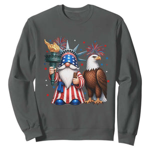 Funny Statue Of Liberty Gnome Sweatshirt Patriotic 4th Of July