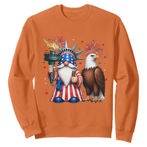 Funny Statue Of Liberty Gnome Sweatshirt Patriotic 4th Of July
