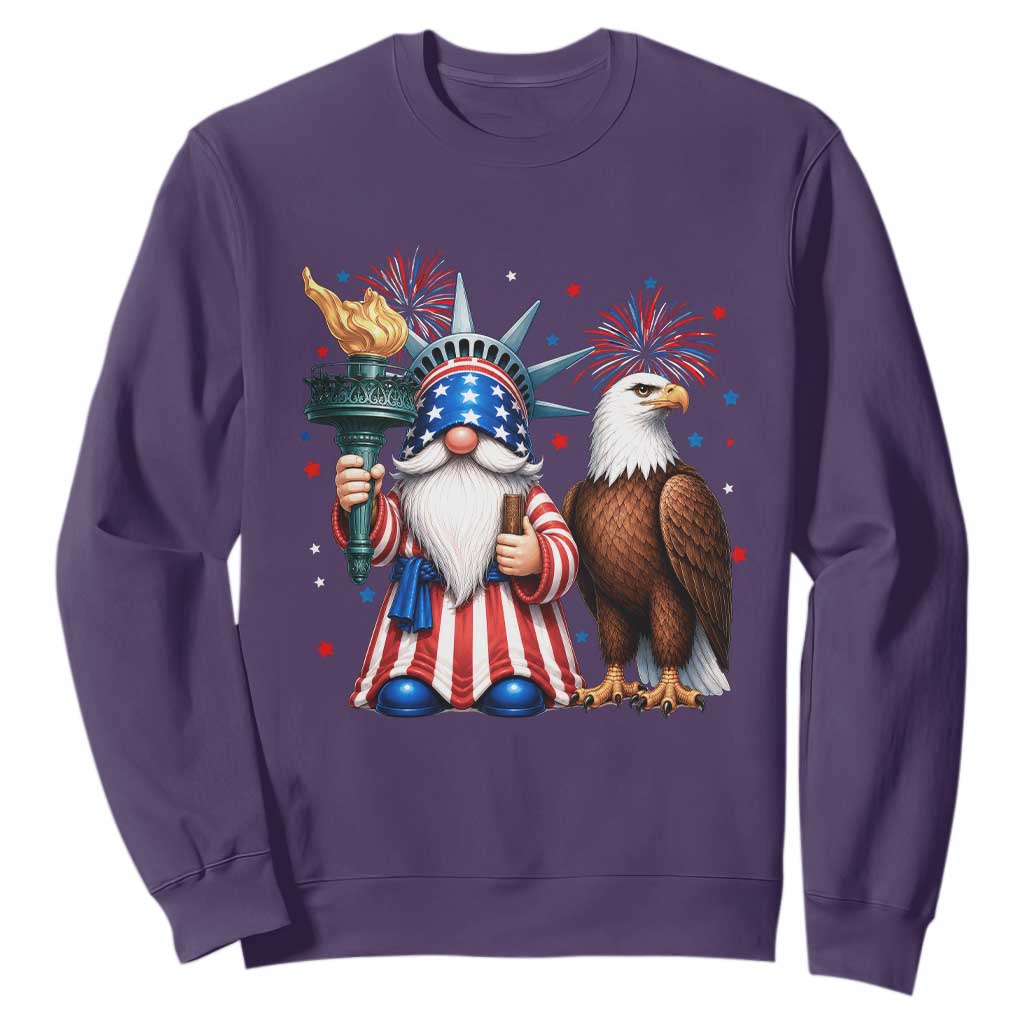 Funny Statue Of Liberty Gnome Sweatshirt Patriotic 4th Of July