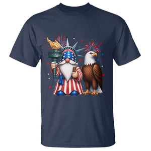Funny Statue Of Liberty Gnome T Shirt Patriotic 4th Of July