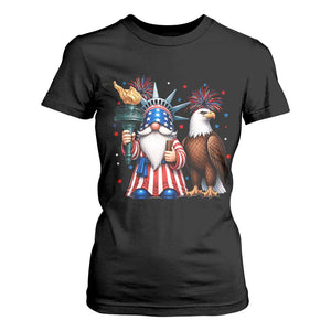 Funny Statue Of Liberty Gnome T Shirt For Women Patriotic 4th Of July