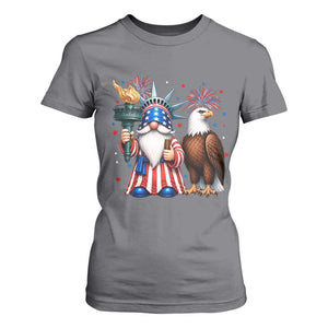 Funny Statue Of Liberty Gnome T Shirt For Women Patriotic 4th Of July