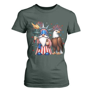 Funny Statue Of Liberty Gnome T Shirt For Women Patriotic 4th Of July