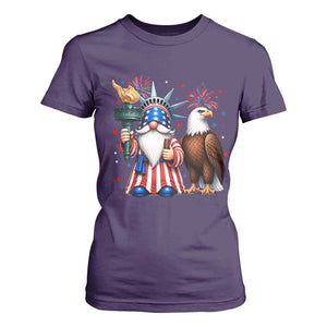 Funny Statue Of Liberty Gnome T Shirt For Women Patriotic 4th Of July