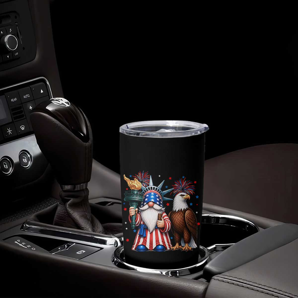 Funny Statue Of Liberty Gnome Tumbler Cup Patriotic 4th Of July