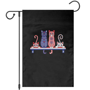 Red White And Blue Cute Cats Garden Flag Patriotic Pet Lover