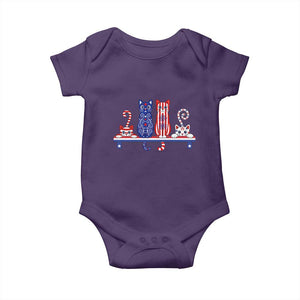 Red White And Blue Cute Cats Baby Onesie Patriotic Pet Lover