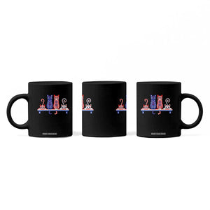 Red White And Blue Cute Cats Coffee Mug Patriotic Pet Lover